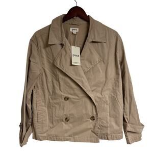 NEW Pact Organic Women S Storm Blvd Brushed Twill Double Breasted Light Jacket